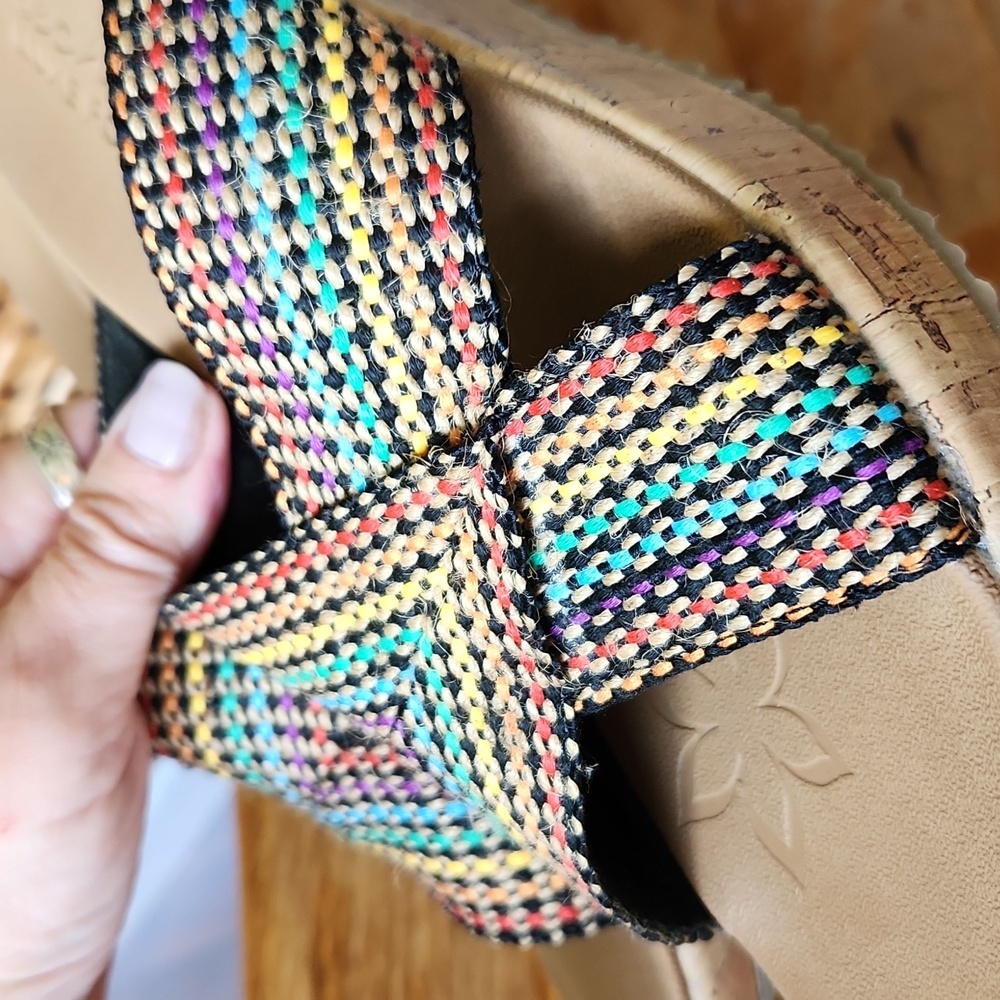Skechers Luxe Foam Woven Multicolored Sandals sz 9‎ - Picture 14 of 16